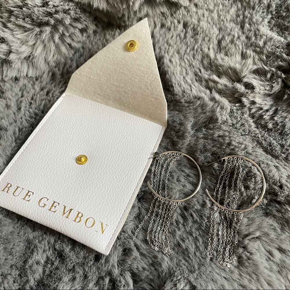 Rue gembon sage hoop earring